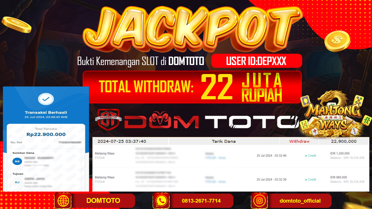 JACKPOT SLOT MAHJONG WAYS 2 24 JULI 2024